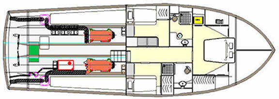 Lower Deck -- Ruby Yachts Passagemaker 52