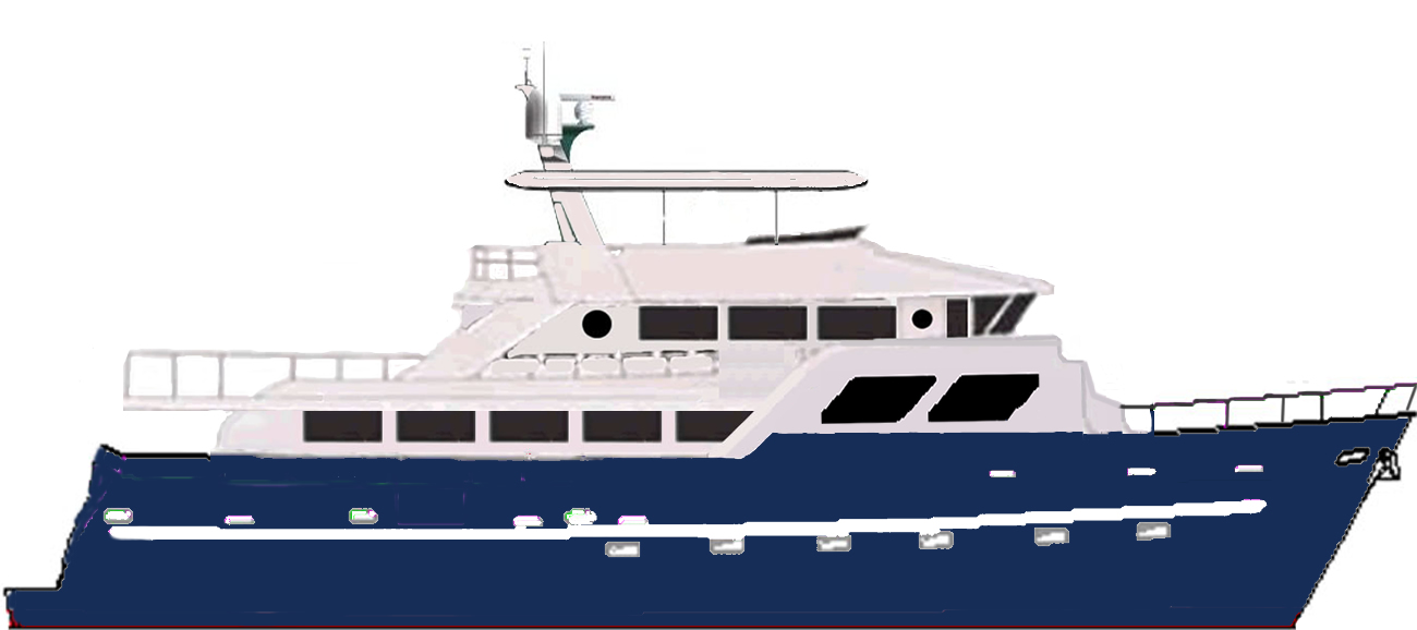 Ruby Expedition 80 House Forward - Design D -- Ruby Yachts Expedition Yacht 80 House Forward