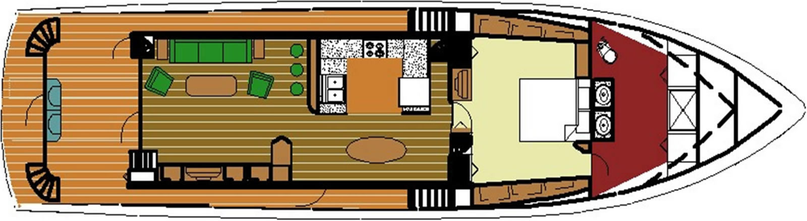 Main Deck -- Ruby Yachts Expedition Yacht 80 House Forward
