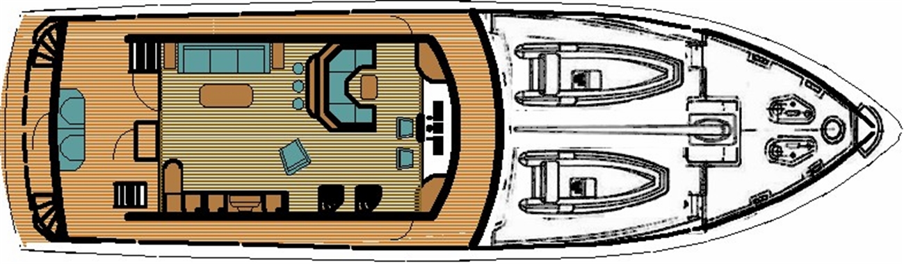 Extended Pilothouse providing a Bonus Room -- Ruby Yachts Expedition Yacht 69 Extended Pilothouse