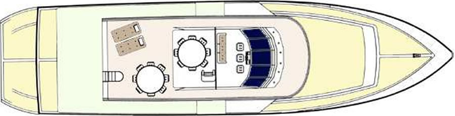 Pilothouse Deck -- Ruby Yachts Pilothouse Motoryacht 106