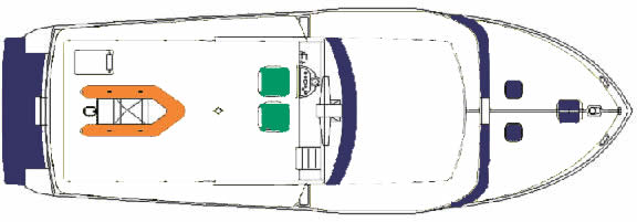 Flybridge Deck -- Ruby Yachts Passagemaker 52